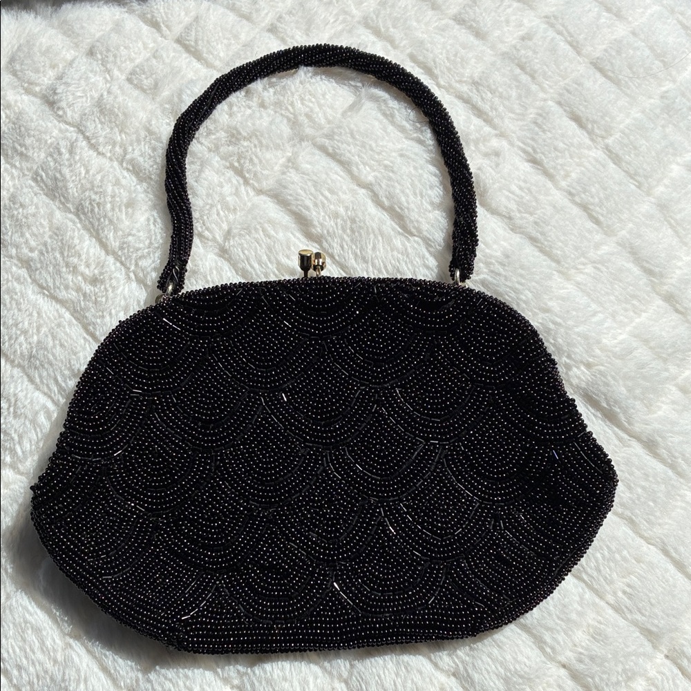 Vintage La Regale Italian Beaded Clutch Purse Evening Bag